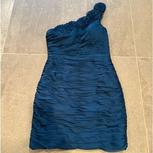 Adrianna Patell size 8 blue party dress one shoulder